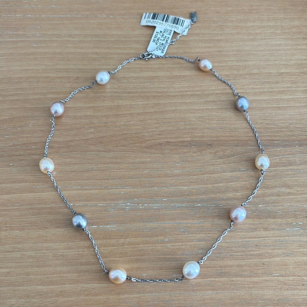 Bridge peral/opaque cult peal necks sterling silver 17”7.5-M